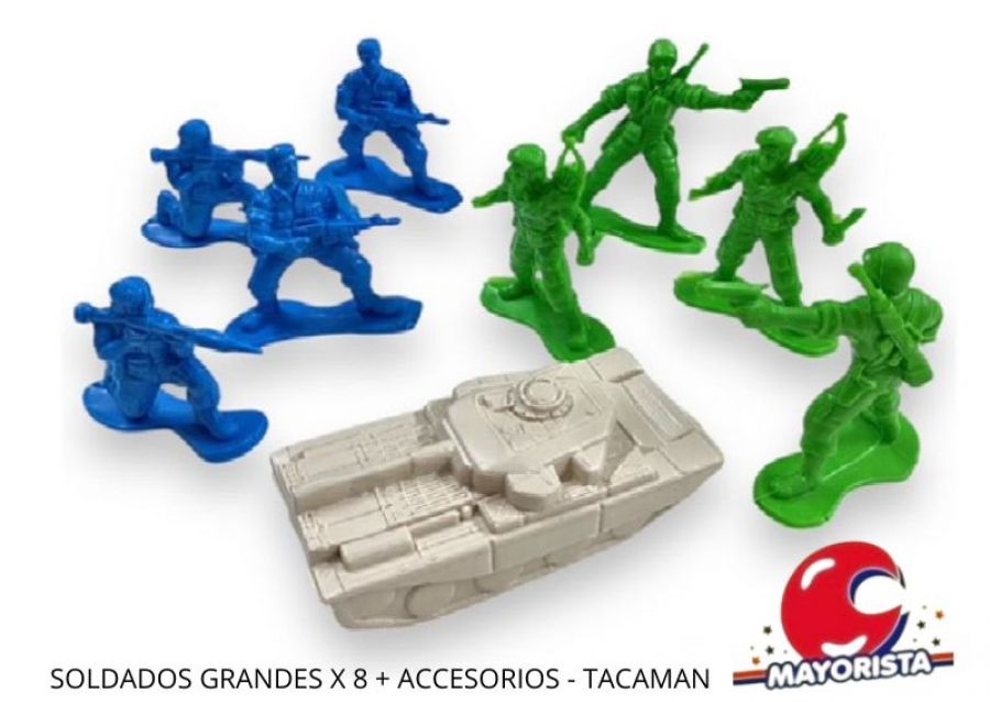 [1927] SOLDADOS GRANDES X 8 + ACCESORIOS - TACAMAN