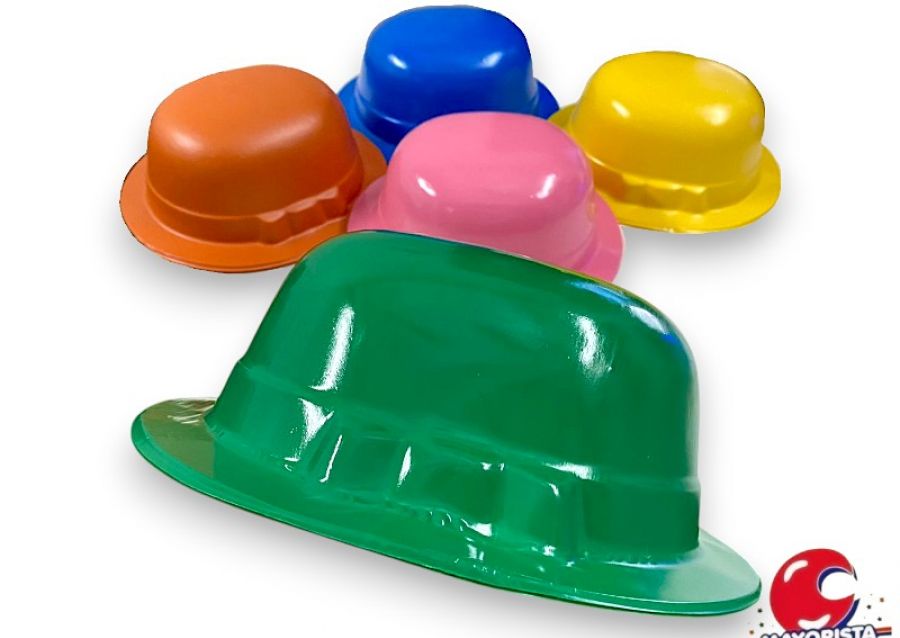 SOMBRERO PLASTICO X 25 BOMBIN LISO X 1 (G104) HERRERA