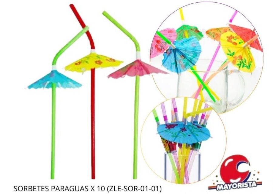 [4297] SORBETES PARAGUAS X 10 (ZLE-SOR-01-01) ERIK