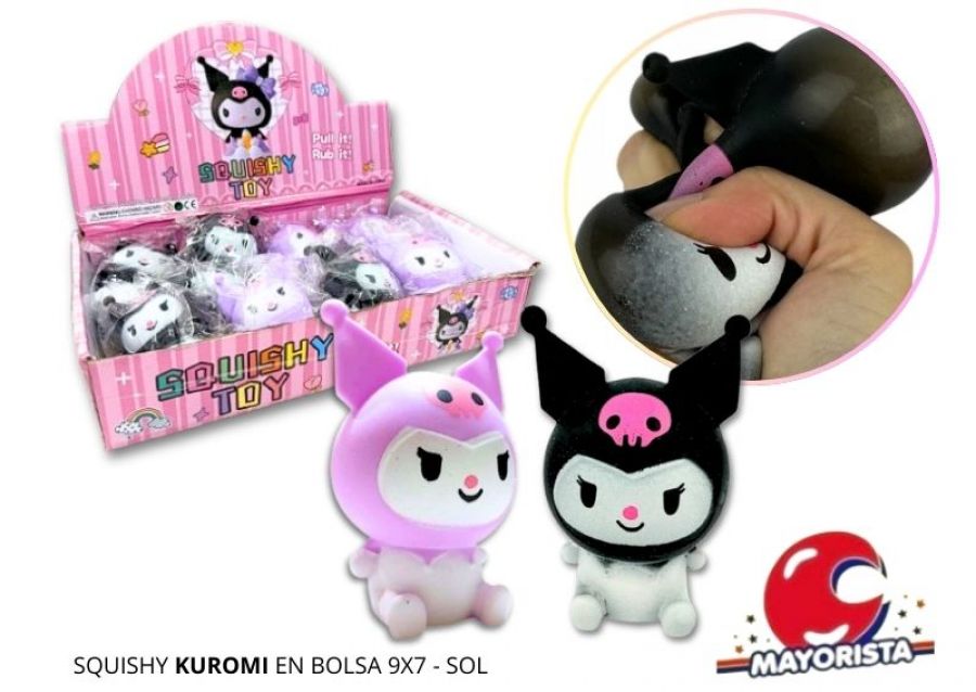 [4206] SQUISHY KUROMI EN BOLSA 9X7 - SOL
