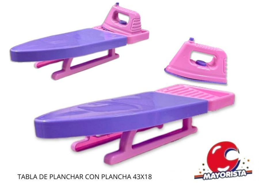 [2096] TABLA DE PLANCHAR CON PLANCHA  43X18 - DIBU TOYS
