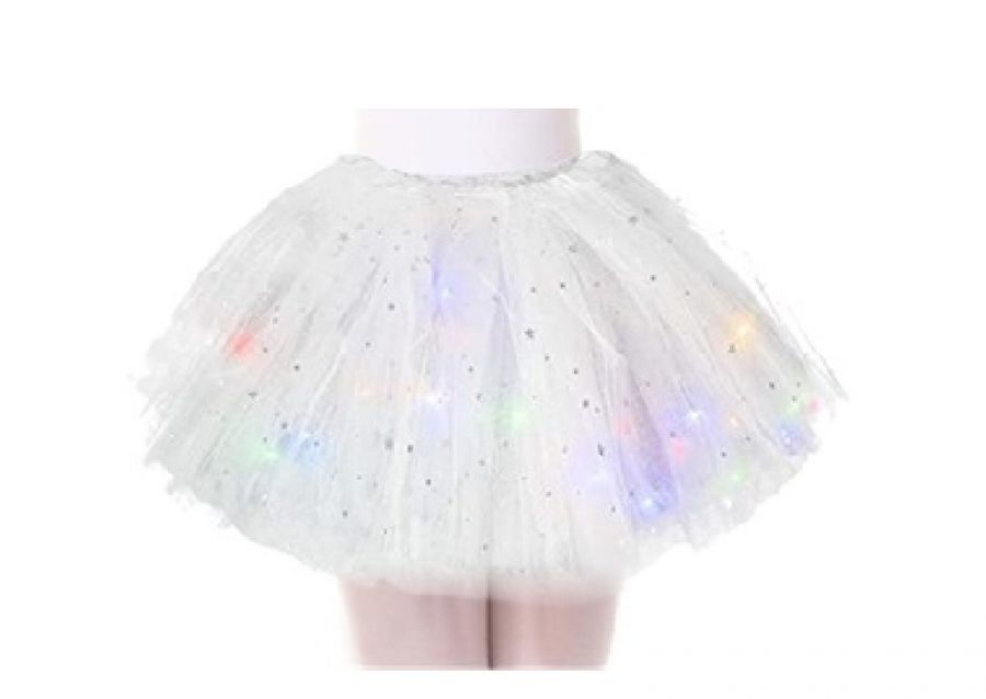 [6442] TUTU CON LUZ BLANCO (YJ0730) YJ IMPORT