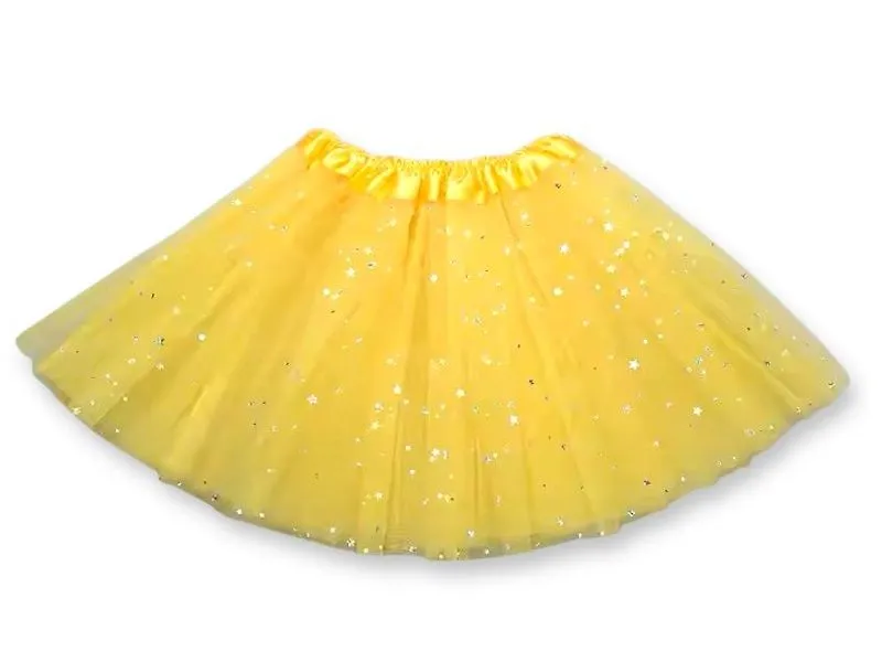 [7782] TUTU TUL AMARILLO C/BRILLO (YJ0365) YJ IMPORT