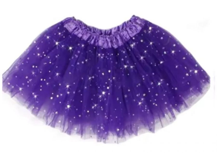 [2814] TUTU TUL VIOLETA C/BRILLO (YJ0365) YJ IMPORT