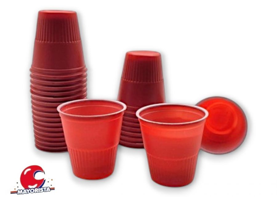 [4155] VASOS 70 CC X 50 SHOT ROJOS - PSA