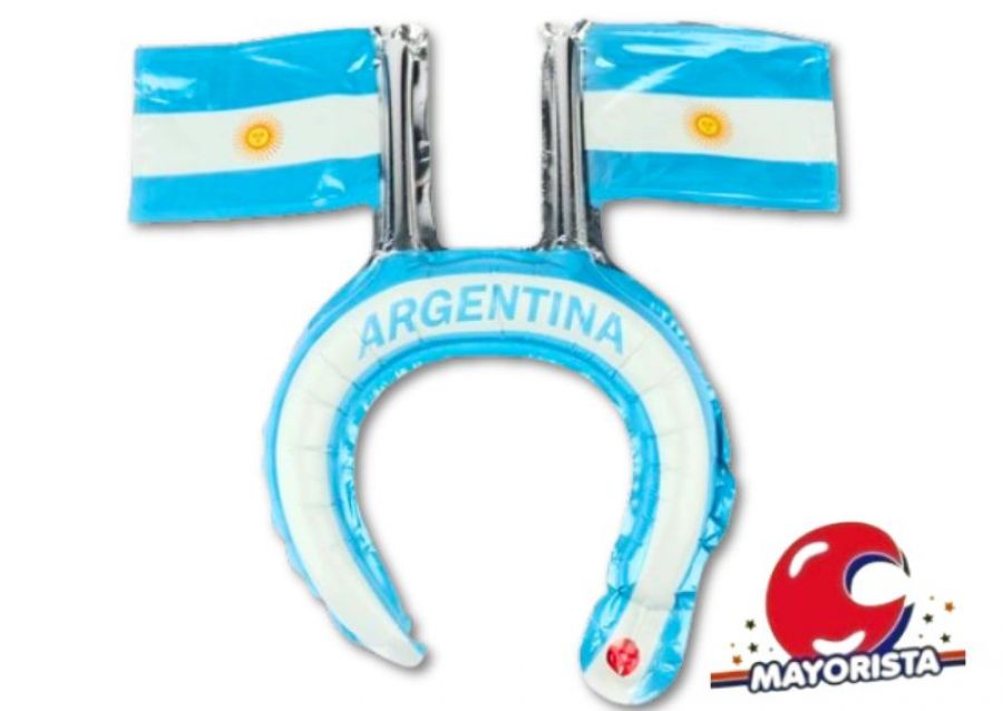 [2025000301528] VINCHA GLOBO MYLAR BANDERITA ARGENTINA (3015) CADENACI