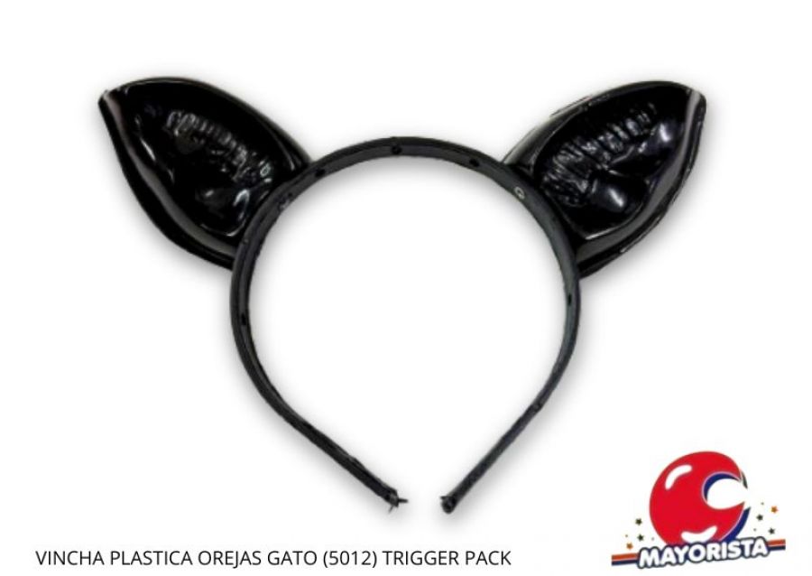 [3790] VINCHA PLASTICA OREJAS GATO (5012) TRIGGER PACK