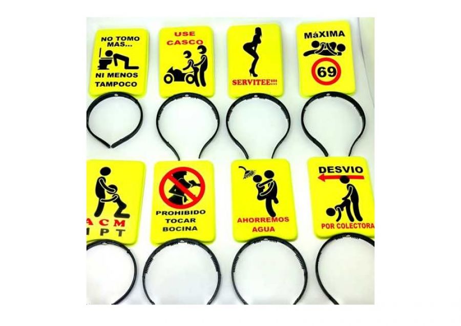 VINCHA PLASTICA PICTOGRAMA (5038) TRIGGER PACK