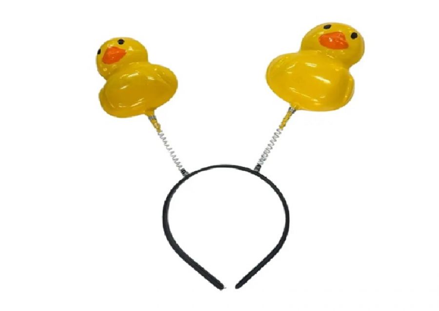 VINCHA RESORTE PLASTICA PATITOS (5522) TRIGGER PACK