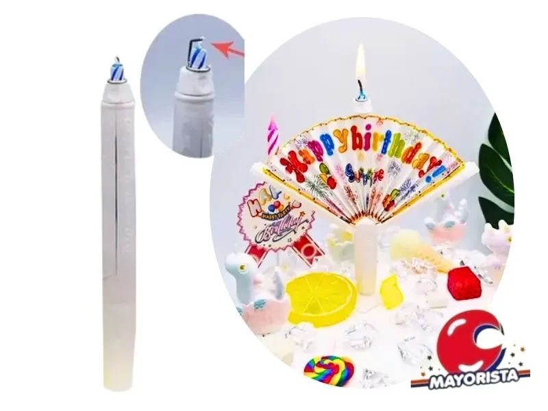 [6902025054508] VELA ABANICO CARTEL FELIZ CUMPLE 14CM BLISTER (DIS05-45) ARDITEX