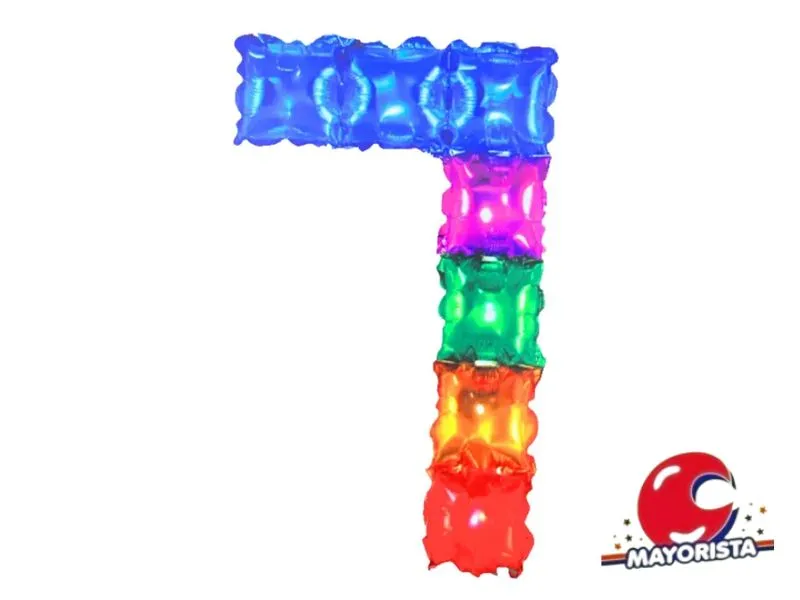 [6900702901084] GLOBO MYLAR N 7 MULTICOLOR 16 (40CM) BLISTER (JEF01-08) ARDITEX
