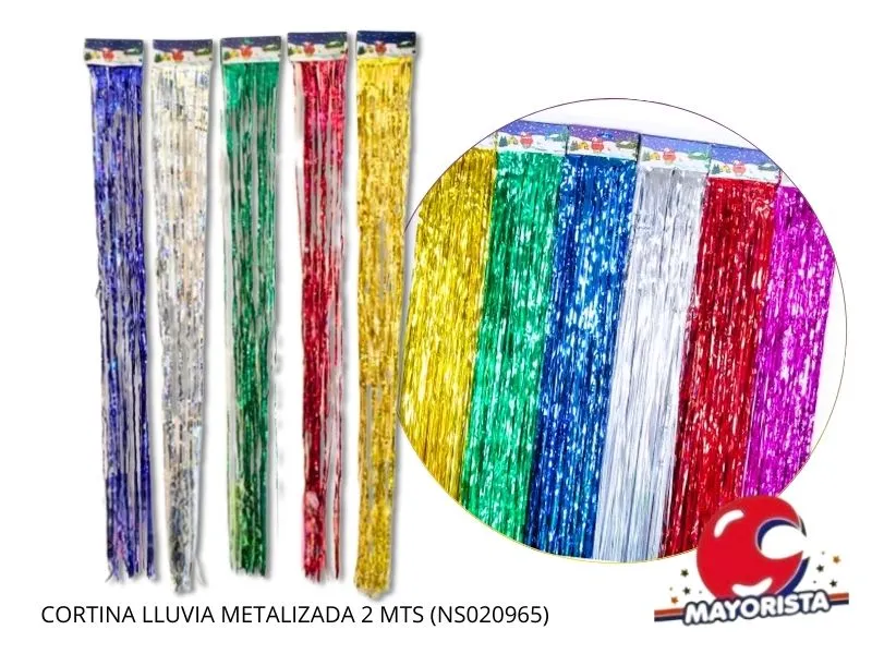 CORTINA LLUVIA METALIZADA 2 MTS (NS020965) POKA