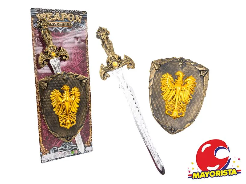 SET DE ESCUDO Y ESPADA BLISTER 53X21 (53327) KADA