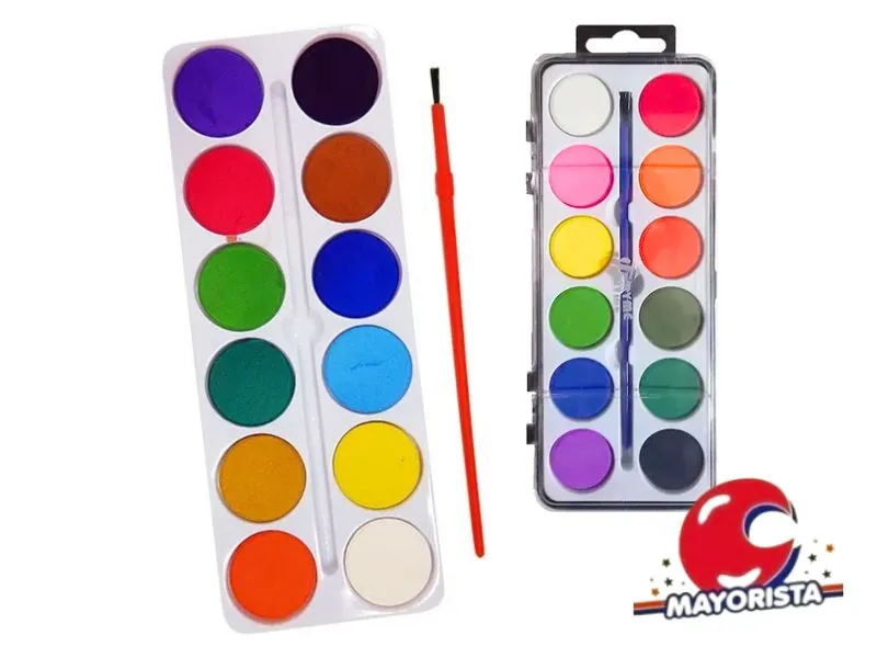 [7547] ACUARELAS X 12 ESTUCHE TRANSPARENTE - TAPS