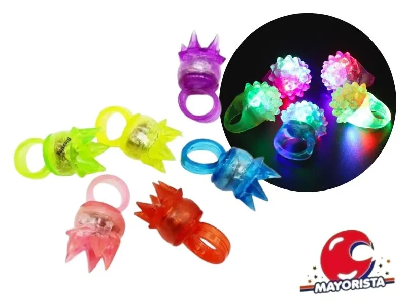 [8034107002157] ANILLO X 1 C/LUZ SILICONA CORONA (YJ0330) YJ IMPORT