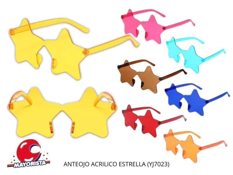 [6900099270237] ANTEOJO ACRILICO ESTRELLA (YJ0040) YJ IMPORT