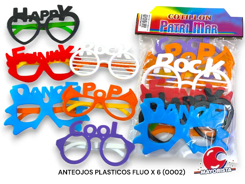 ANTEOJOS PLASTICOS FLUO X 6 (0002) PATRIMAR