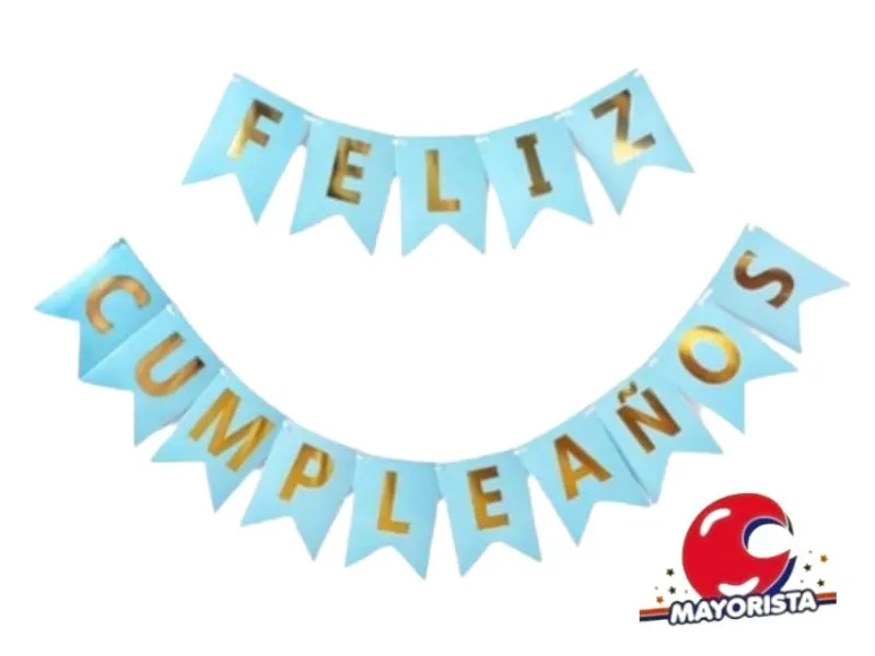 BANDERIN CARTON FELIZ CUMPLEANOS CELESTE (YW18-092) LCOST
