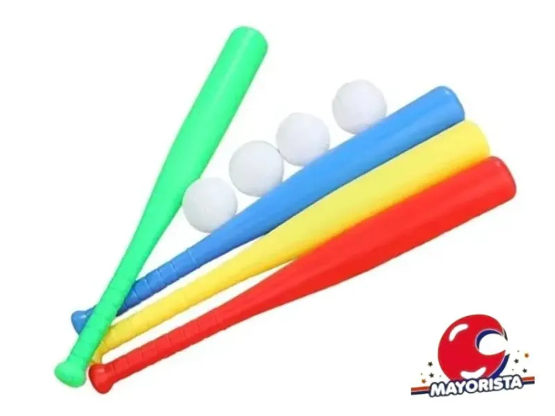 BATE PLASTICO 75 CM + 2 PELOTAS EN BOLSA - TACAMAN