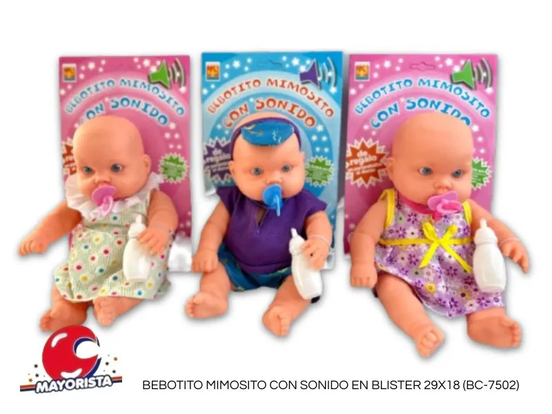 [7798130320930] BEBOTITO MIMOSITO CON SONIDO EN BLISTER 29X18 (BC-7502) MAGIKA