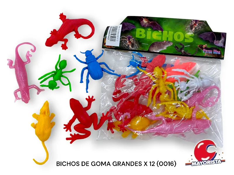 [1120] BICHOS DE GOMA CHICOS X12 (0013) PATRIMAR