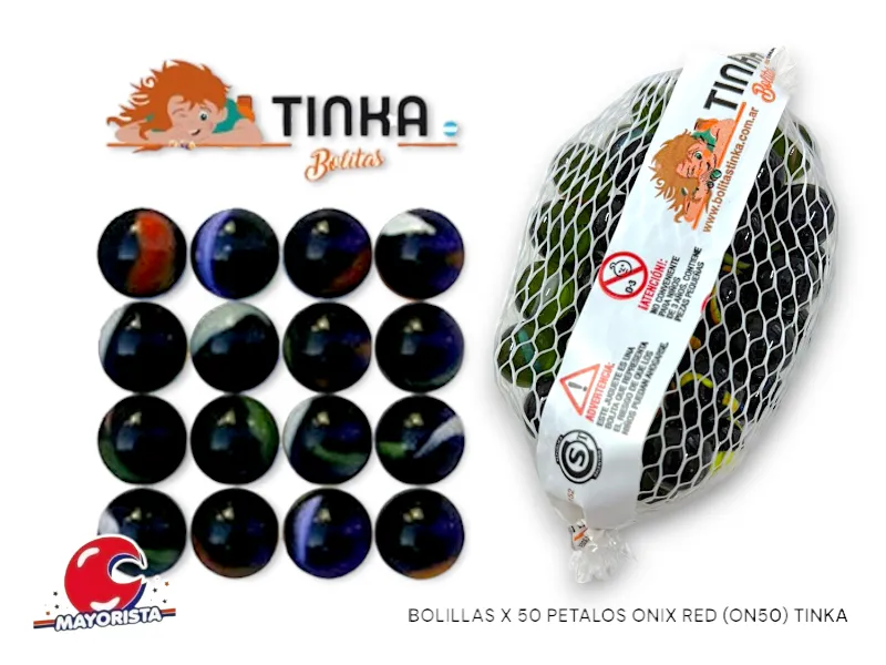 BOLILLAS X 50 NEGRA ONIX RED (ON50) TINKA