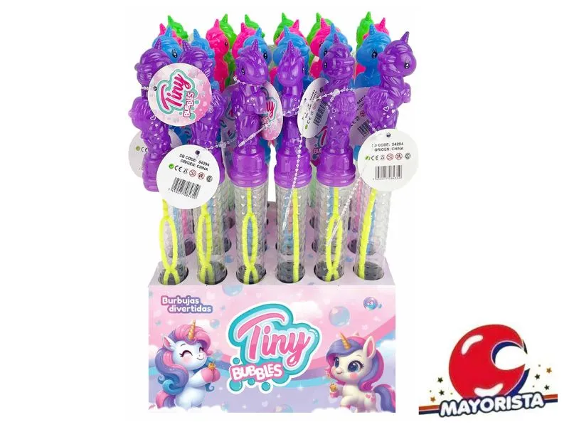 [7450077084350] BURBUJERO TRANSPARENTE UNICORNIO 26CM (54294) KADA