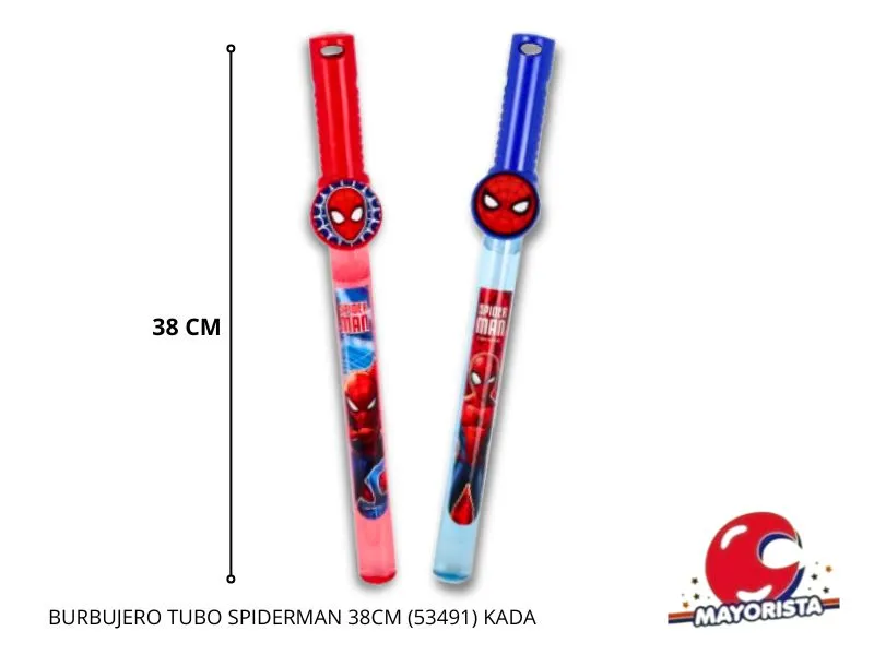 BURBUJERO TUBO SPIDERMAN 38CM (53491) KADA