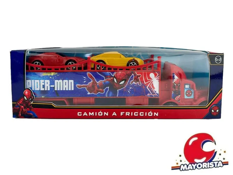 CAMION TRANSPORTE SPIDERMAN 2 AUTOS EN CAJA 30X10 (54386) KADA