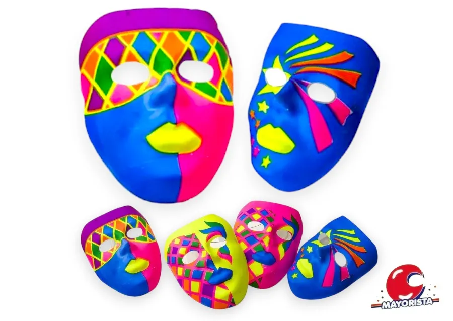 [9152] CARETA PLASTICA MUJER FLUO (3239) TRIGGER PACK