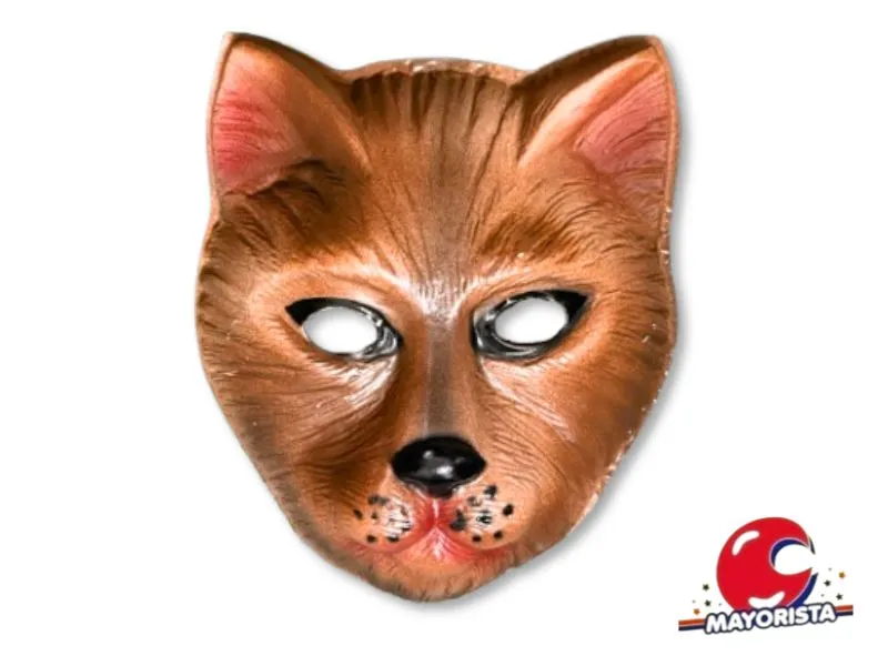 [7590] CARETA PLASTICA X 1 GATO GRIS/MARRON - HERRERA