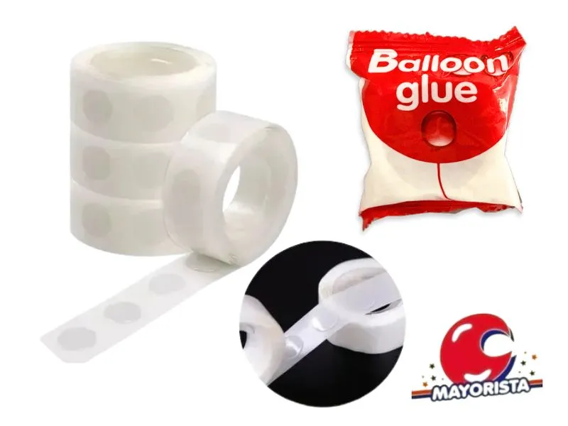 [9182] CINTA X 100 PUNTOS DE PEGAMENTO PARA GLOBOS BALLOON GLUE