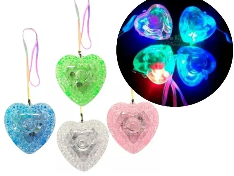 [5290] COLGANTE C/LUZ ACRILICO CORAZON (YJ0326) YJ IMPORT