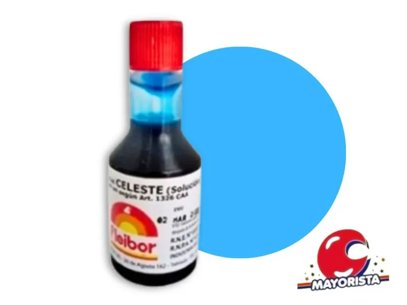 [7854] COLORANTE LIQUIDO CELESTE 30 CC - FLEIBOR