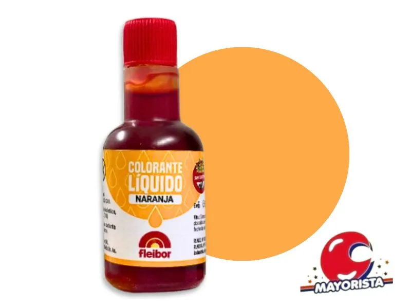 [7853] COLORANTE LIQUIDO NARANJA 30 CC - FLEIBOR
