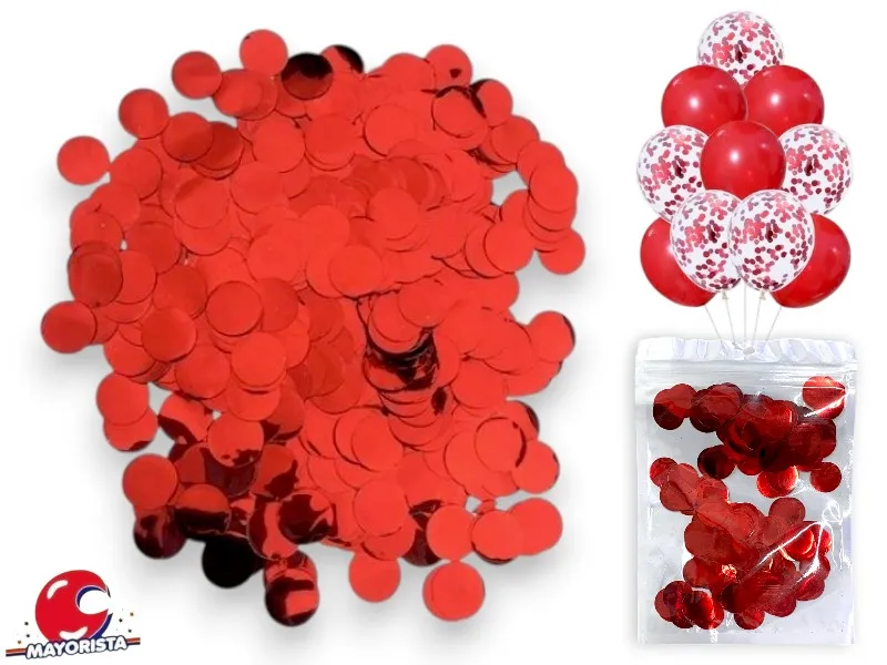 [4138] CONFETTI METAL ROJO X 10 GRS (YJ0560) YJ IMPORT