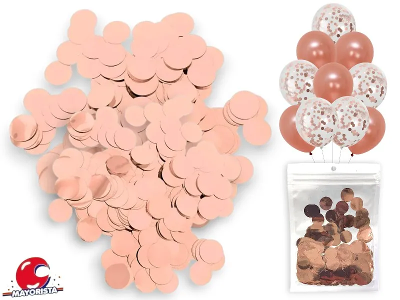 [4148] CONFETTI METAL ROSA GOLD X 10 GRS (YJ0560) YJ IMPORT