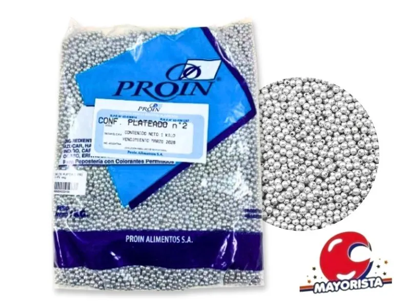 [22458] CONFITE PLATEADO N2 X 1 KG - PROIN
