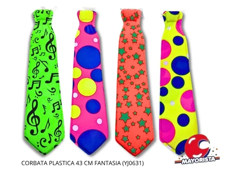 CORBATA PLASTICA 43 CM FANTASIA (YJ0631) YJ IMPORT