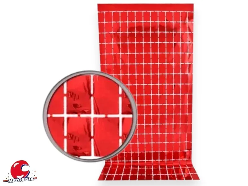 CORTINA SHIMMER PANEL ROJA (Y1950-121) CHG