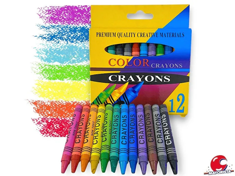 [6942139318851] CRAYONES X 12 CAJA AMARILLA CRAYONS (LB1201/S-2688A) TAPS