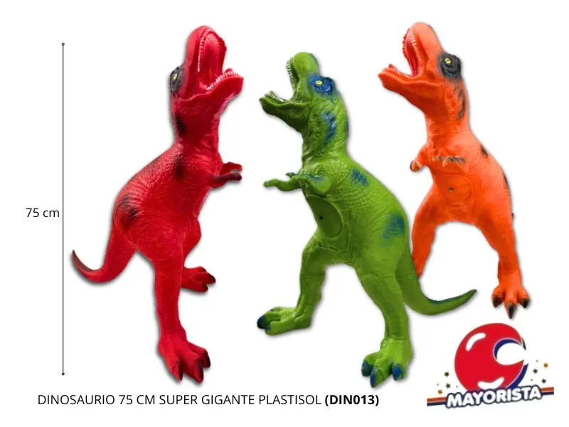 DINOSAURIO 75 CM SUPER GIGANTE PLASTISOL (DIN013) CABADIN