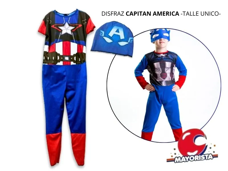 [3427] DISFRAZ CAPITAN AMERICA TALLE UNICO (LEON)