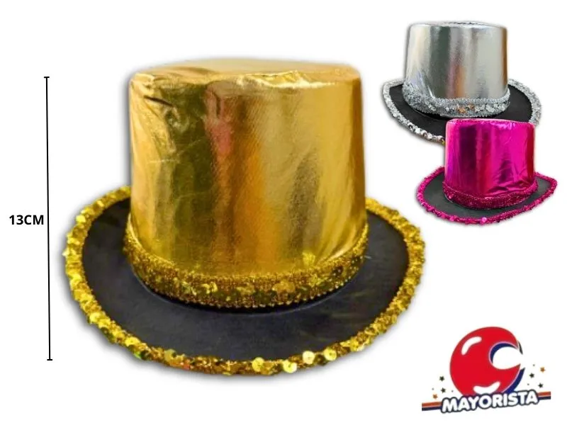 GALERA 13CM METALIZADA C/LENTEJUELAS VS COLORES (ILC-Y203) - LCOST