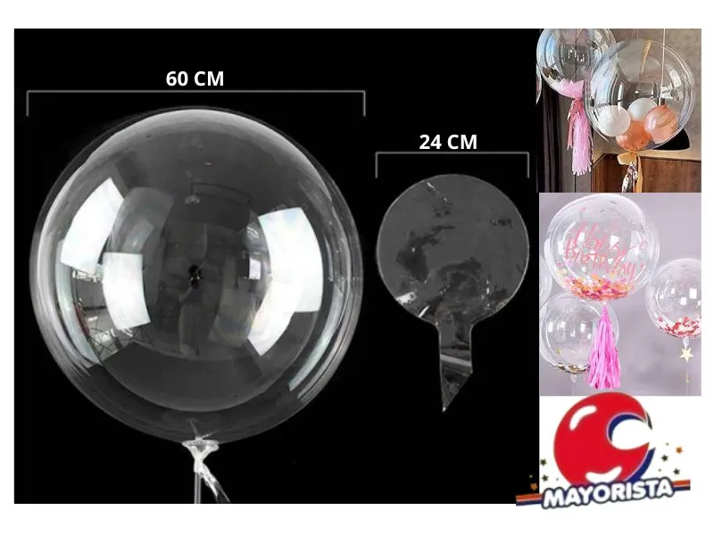 [6900258994813] GLOBO BURBUJA 24" (INFLADOS 60 CM) BOBO BALLOON (Y099-481) CHG
