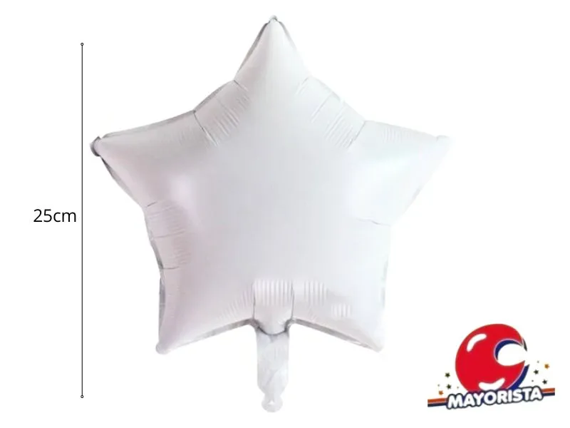 [9436] GLOBO MYLAR 10 ESTRELLA BLANCA (25CM) ERIK