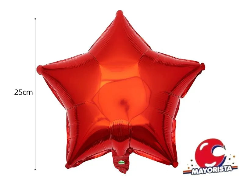 [7693] GLOBO MYLAR 10 ESTRELLA ROJA (25CM) ERIK