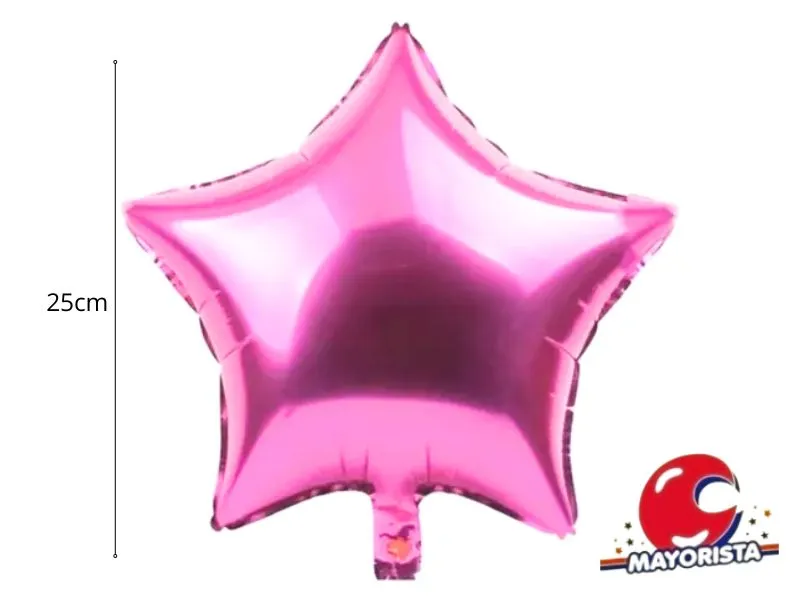 [7737] GLOBO MYLAR 10 ESTRELLA ROSA (25CM) ERIK