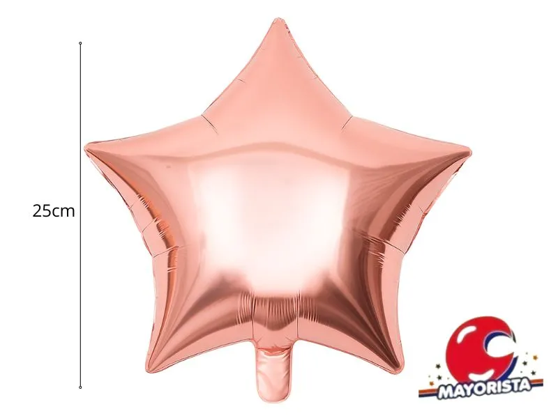 GLOBO MYLAR 10 ESTRELLA ROSA GOLD (25CM) ERIK