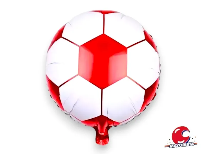 [3573] GLOBO MYLAR 10 PELOTA ROJA Y BLANCA (25CM) LCOST